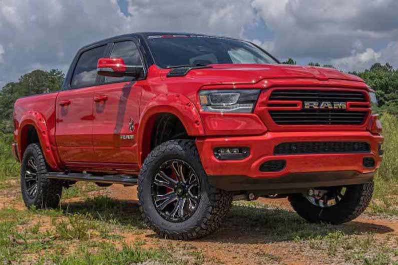 The Black Widow RAM Truck has several different packages that are both aggressive and classy, becoming a luxury workhorse.