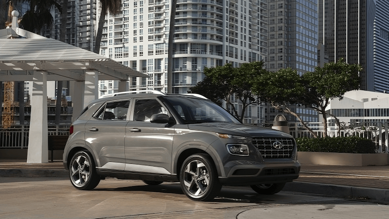 Hyundai equips every model with standard driver-assistance technology, with blind-spot monitoring and rear cross-traffic alert.