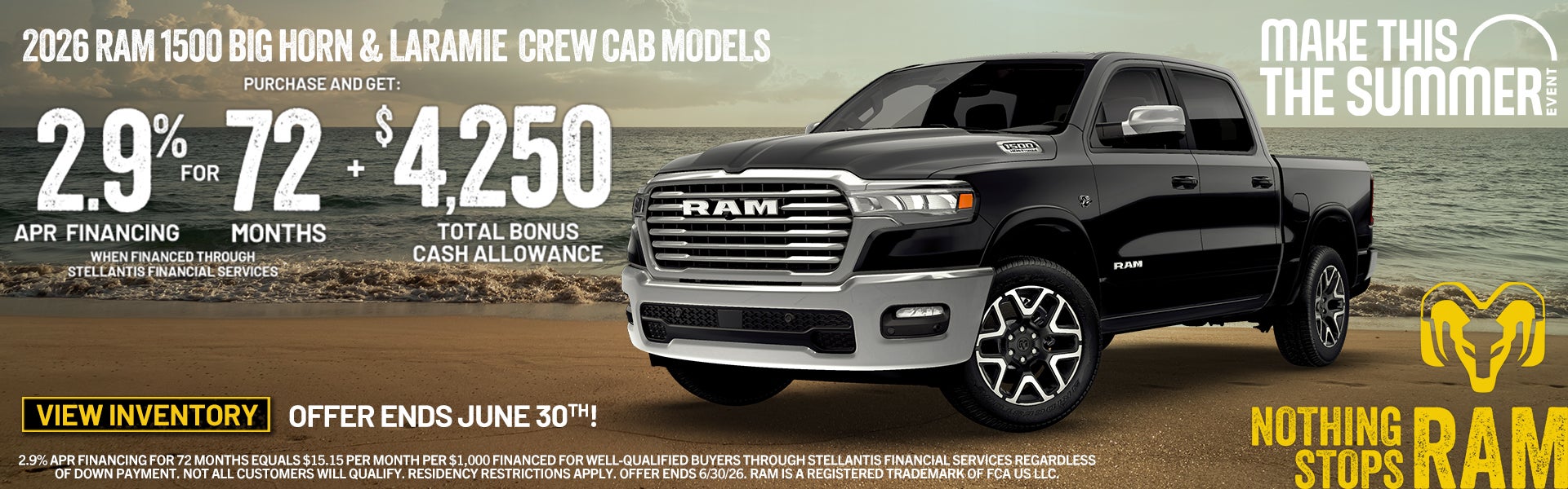 2026 RAM 1500 BIG HORN AND LARAMIE CREW CAB MODELS